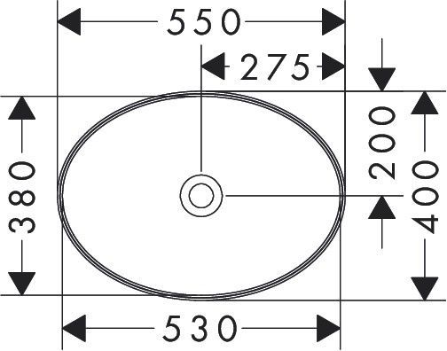 Умивальник 55 см HANSGROHE XUNIVA 60165450 100052 фото