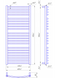 Полотенцесушитель водяной MARIO Фенікс 1150х482/450 (1.2.1102.03.P) 89473 фото 6