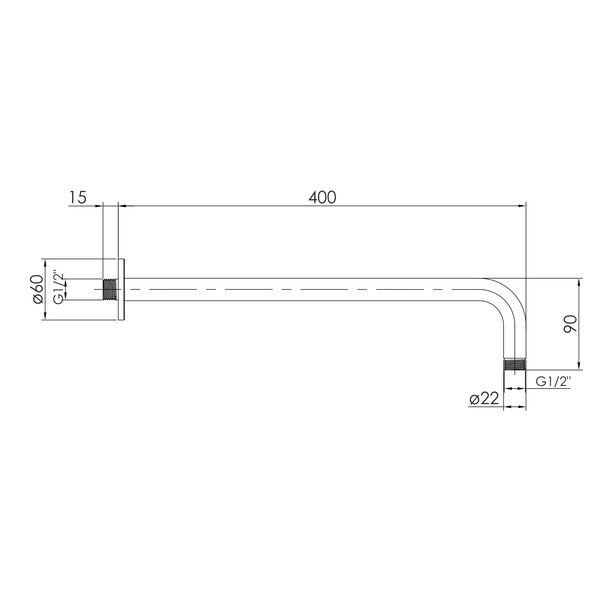 Кронштейн для верхнього душу IMPRESE i-BATH f03600101TG, хром 101117 фото