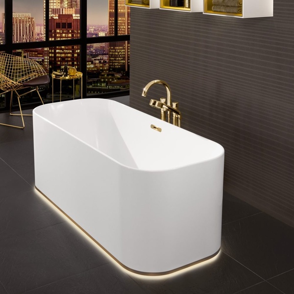 Ванна кварилова VILLEROY & BOCH FINION uBQ177FIN7A300V101, Gold Ring 170x70 Led designing, білий 63019 фото