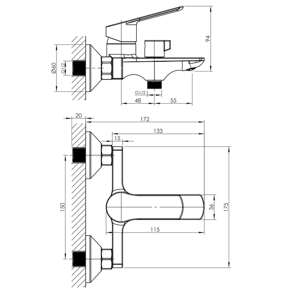 Смеситель для ванны с гарнитуром IMPRESE LESNA f03203901LA, хром 95467 фото