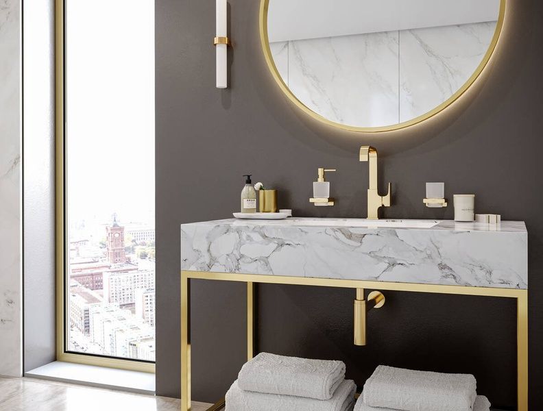 Стакан для ванной комнаты HANSGROHE ADDSTORIS 41749990, золото 83201 фото