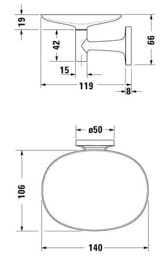 Мыльница DURAVIT STARCK T 0099334600, черный матовый 800006036 фото