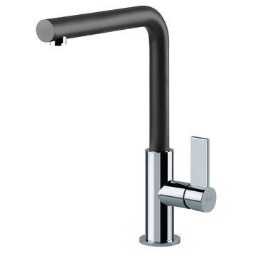 Смеситель кухонный FRANKE NEPTUNE EVO 115.0373.930, хром с черным 800006486 фото