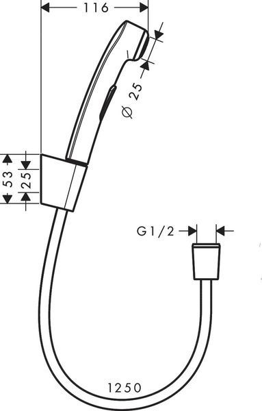 Гигиенический душ HANSGROHE HANSGROHE 32129000 13551 фото