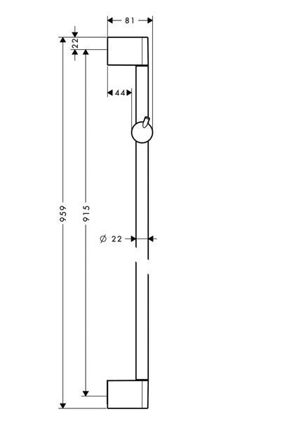 Штанга для душа HANSGROHE UNICA 27609000 13503 фото