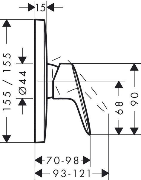 Смеситель для душа HANSGROHE LOGIS 71605000 43001 фото