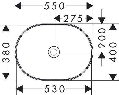 Умывальник 55 см HANSGROHE XUNIVA 60166450 100053 фото