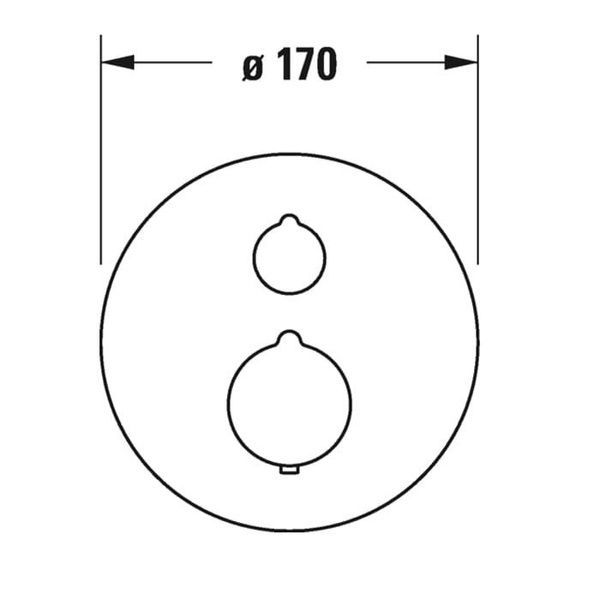 Термостат для ванной скрытого монтажа DURAVIT C.1 C15200014046, черный матовый 800006136 фото