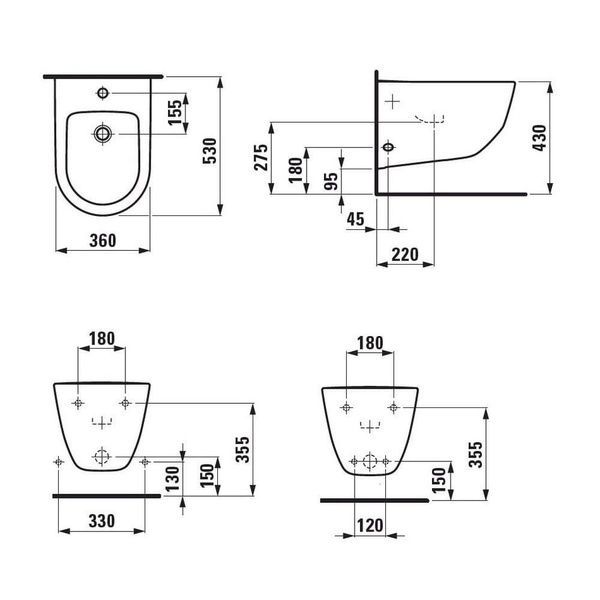 Біде підвісне LAUFEN PRO H8309520003021 43408 фото