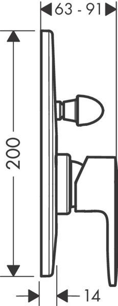 Змішувач прихованого монтажу HANSGROHE VERNIS BLEND 71449000 800003879 фото