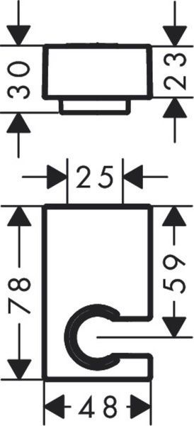Держатель ручного душа HANSGROHE PORTER E 28387000, хром 70951 фото
