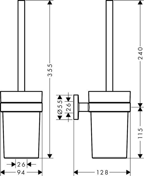 Набір аксесуарів для ванної кімнати HANSGROHE LOGIS 41723111 63316 фото