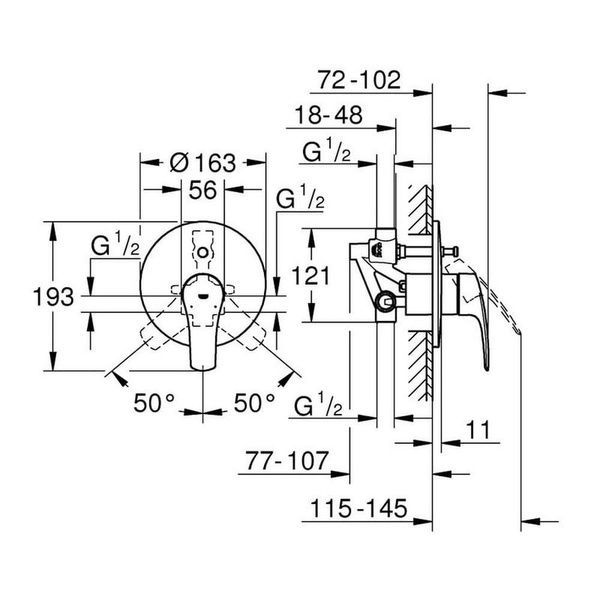 Змішувач прихованого монтажу GROHE EUROSMART 33305003 86930 фото