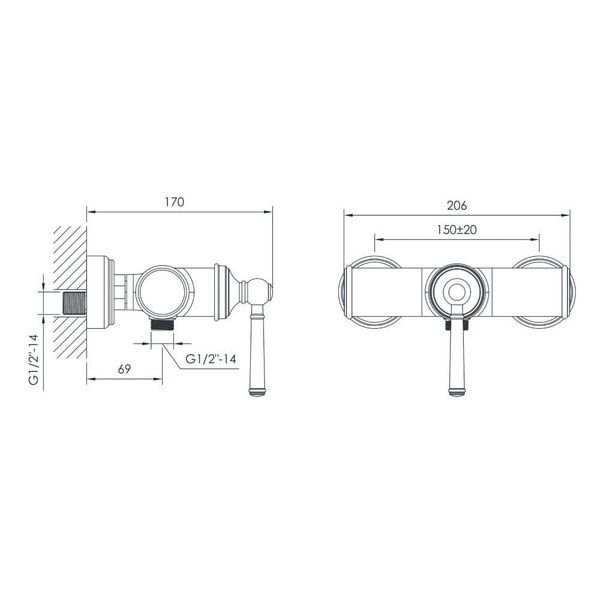 Смеситель для душа IMPRESE HYDRANT ZMK031806080 60389 фото