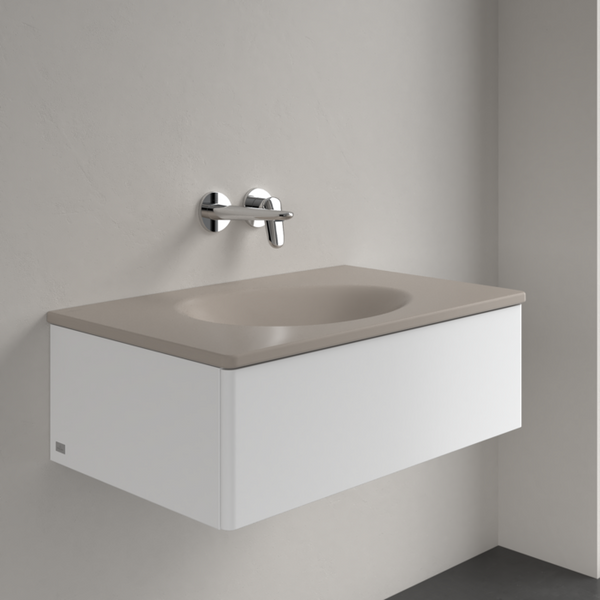 Умивальник накладний VILLEROY & BOCH ANTAO 4A7583AM, 80x50см, без переливу, без отвору під змішувач, Ceramic Plus, бежевий 800005878 фото