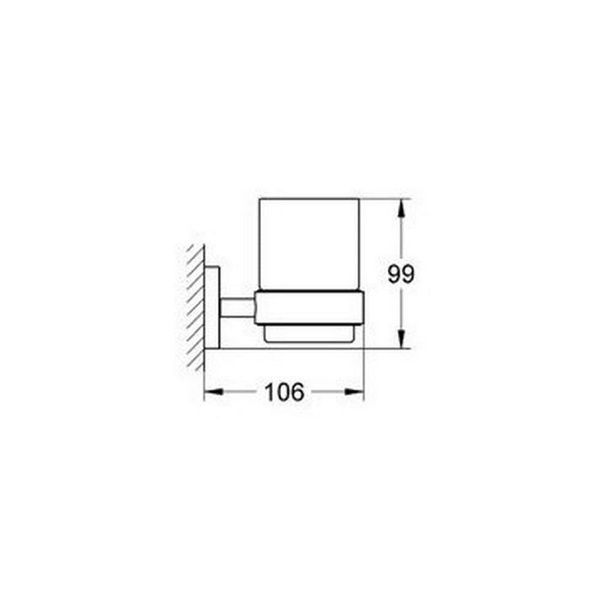 Стакан для ванної кімнати GROHE ESSENTIALS 40447001, хром 54062 фото