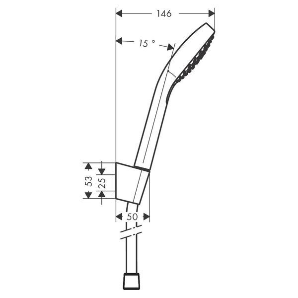 Гарнітур душовий HANSGROHE CROMA SELECT E 26413400, білий 46292 фото