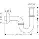 Сифон для раковины трубчатый HANSGROHE 53010000 13817 фото 2