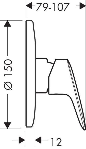 Смеситель для душа HANSGROHE LOGIS 71666000, хром 55000 фото