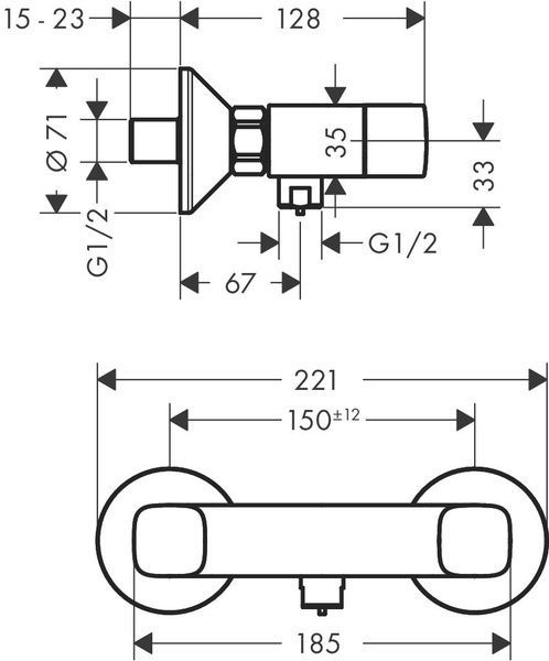 Смеситель для душа HANSGROHE LOGIS 71263000 49663 фото