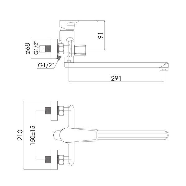 Смеситель для ванны IMPRESE ARIA f03207503AB, белый 84223 фото
