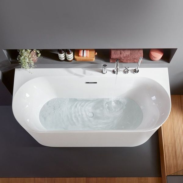 Ванна акриловая VILLEROY & BOCH LOOP & FRIENDS UBA180LOF9CS00V-01, пристенная, 180x80, белый 800005846 фото