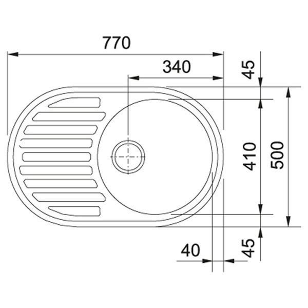 Кухонная мойка FRANKE RONDA ROG 611 114.0668.599, оникс 800006737 фото