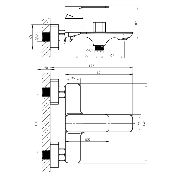 Смеситель для ванны с гарнитуром IMPRESE SLANICE f03212401SA, хром 95498 фото