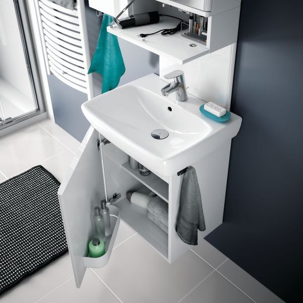 Тумба з умивальником GEBERIT SELNOVA SQUARE 502.750.00.1 350x900, білий 92422 фото
