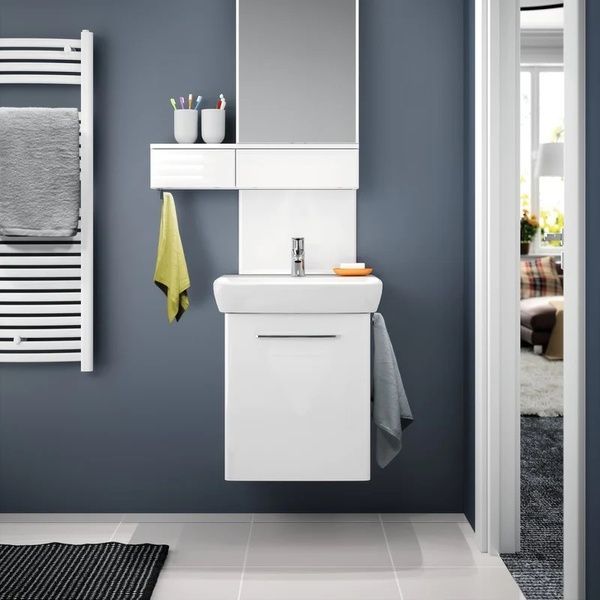 Тумба з умивальником GEBERIT SELNOVA SQUARE 502.750.00.1 350x900, білий 92422 фото