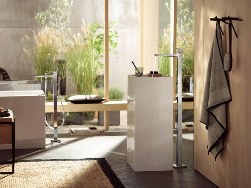 Смеситель для раковины однорычажный напольный HANSGROHE METROPOL 32530000 65012 фото