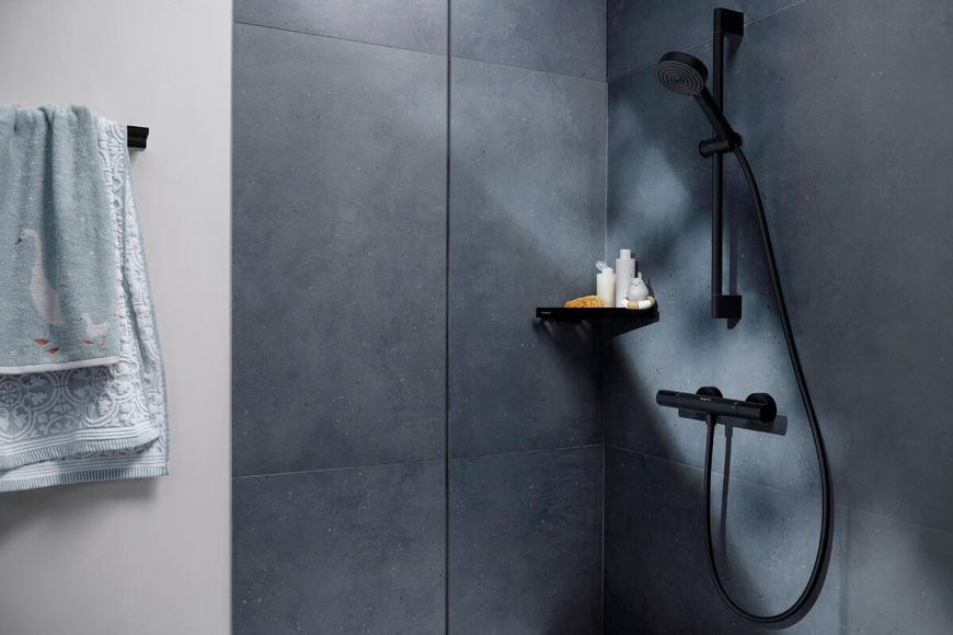 Смеситель с термостатом для душа HANSGROHE ECOSTAT ELEMENT 13346670, черный матовый 800004197 фото