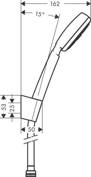 Душовий набір із душовим шлангом HANSGROHE CROMETTA 26664400, хром з білим 44469 фото