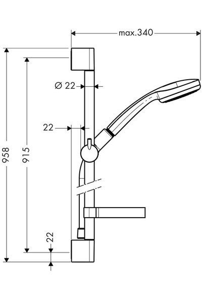 Душовий набір HANSGROHE CROMA 27724000 26932 фото