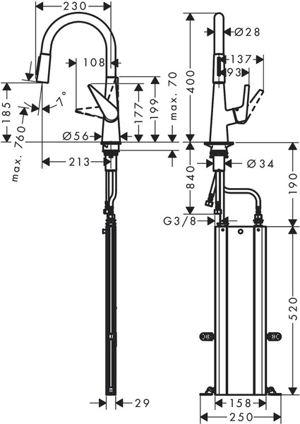 Смеситель для кухонной мойки HANSGROHE TALIS M51 73851000 800003948 фото