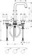 Змішувач для раковини AXOR CITTERIO 39135000, на 3 отвори, 170, з виливом 140 мм, з важільними рукоятками, з окремими розетками, з донним клапаном 13294 фото 2