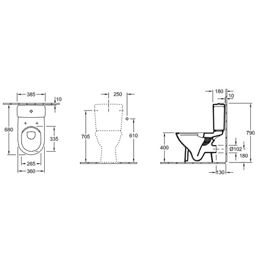 Бачок VILLEROY & BOCH O.NOVO 5760S101, білий 800005847 фото