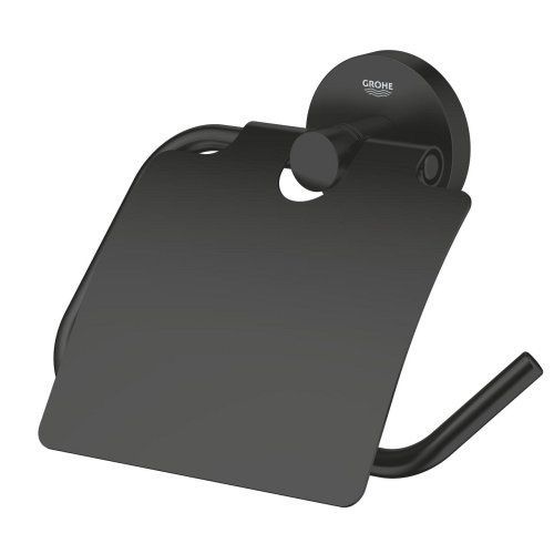Держатель туалетной бумаги GROHE ESSENTIALS 1024652430, черный матовый 95894 фото