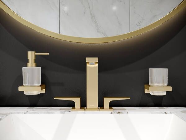 Диспенсер для жидкого мыла HANSGROHE ADDSTORIS 41745140, бронза сатин 85417 фото
