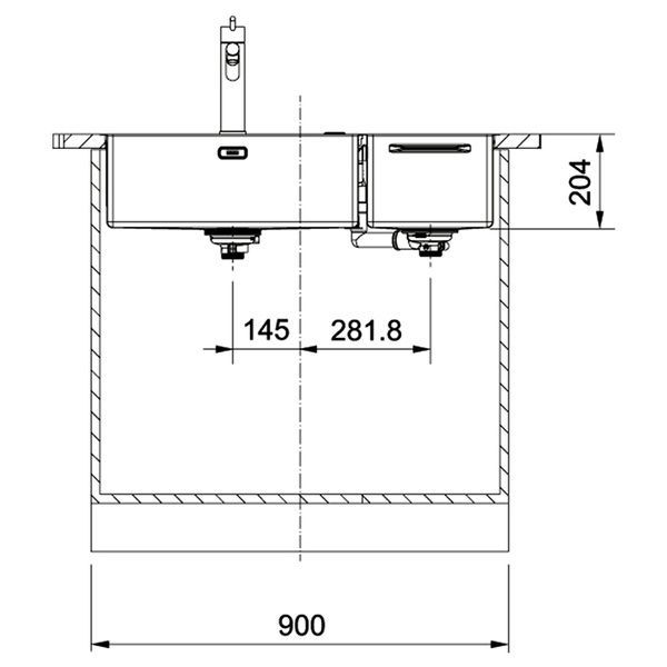 Кухонная мойка FRANKE BOX CENTER BWX 220-54-27 TL WCR 127.0538.259, нержавеющая сталь 800006938 фото