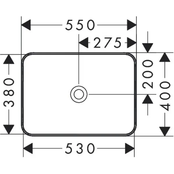 Умывальник 55 см HANSGROHE XUNIVA 60168450 100552 фото
