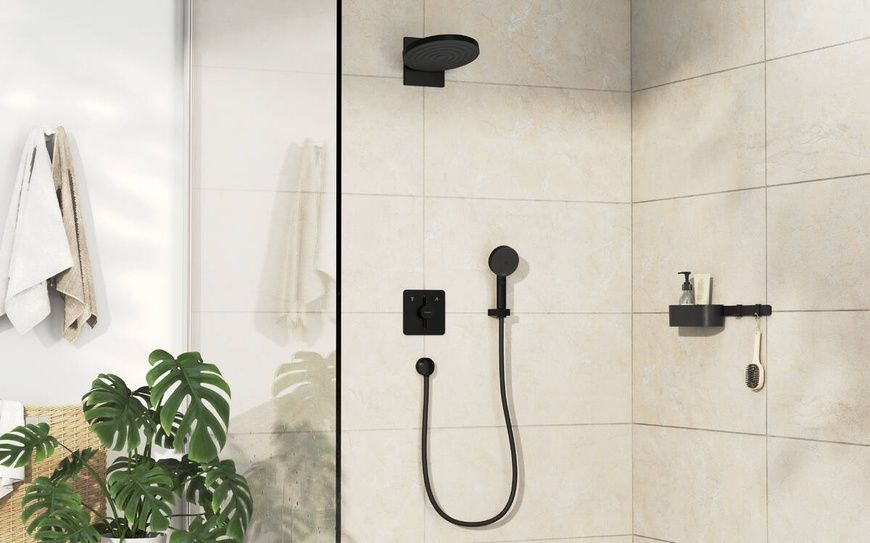 Смеситель для душа скрытого монтажа HANSGROHE DUOTURN Q 75414670, черный матовый 800003898 фото