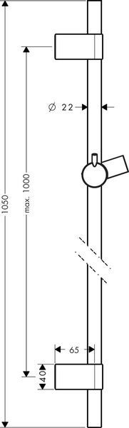 Штанга для душа HANSGROHE UNICA 28663000 55804 фото