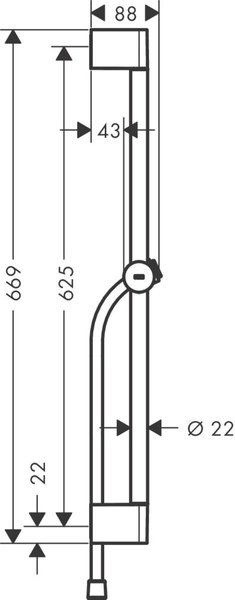 Штанга для душа со шлангом для душа HANSGROHE UNICA 24400000 93906 фото