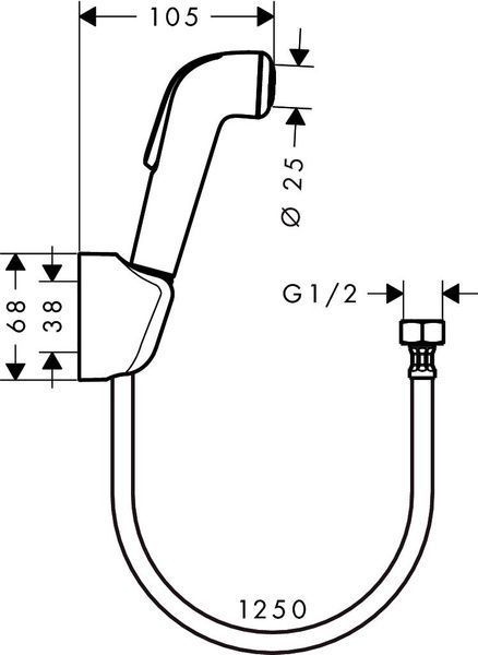 Гігієнічний душ HANSGROHE PORTER 32127000, хром 39932 фото