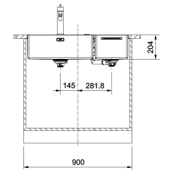 Кухонна мийка FRANKE BOX CENTER BWX 220-54-27 TL WCR 127.0538.260, нержавіюча сталь 800006939 фото