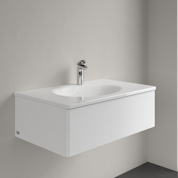 Умивальник накладний VILLEROY & BOCH ANTAO 4A7584R1, 80x50см, з прихованим переливом, з отвором під змішувач, Ceramic Plus, білий глянсовий 800005748 фото