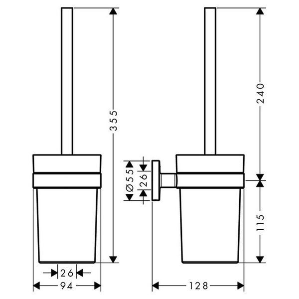 Щітка для унітаза HANSGROHE LOGIS 41722000, хром 62398 фото
