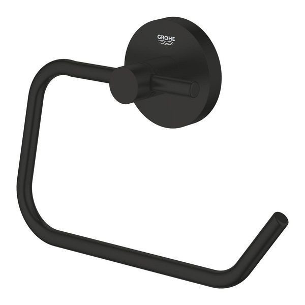 Держатель туалетной бумаги с полкой GROHE ESSENTIALS 1024722430, черный матовый 95901 фото